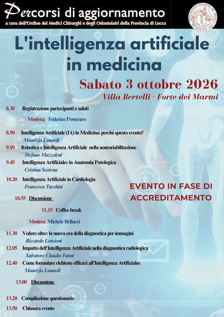 INTELLIGENZA ARTIFICIALE 3 Ottobre 2026