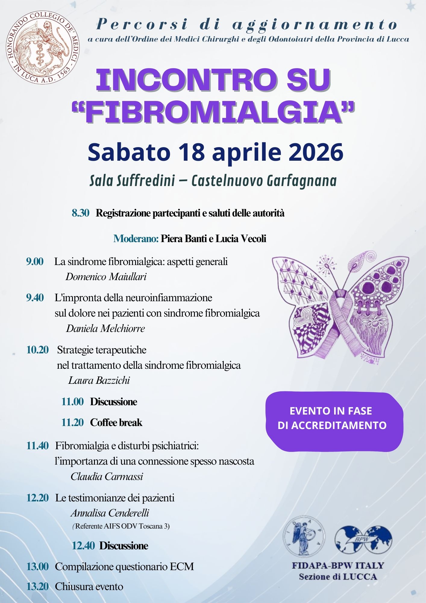 Incontro su Fibromialgia 18 Aprile 2026