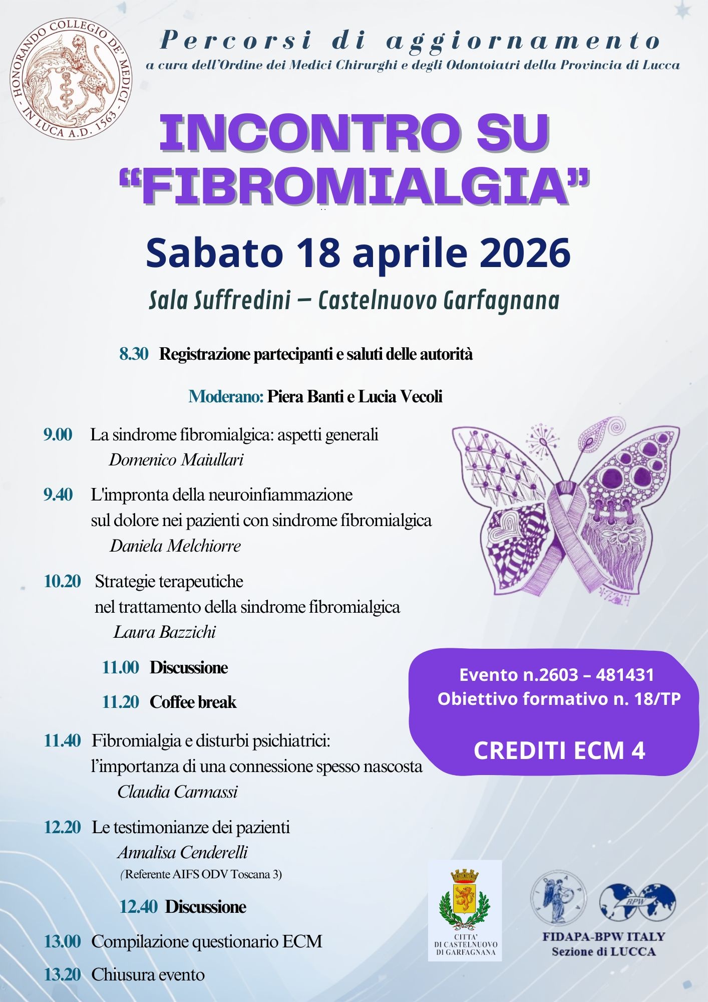 Incontro su Fibromialgia 18 Aprile 2026
