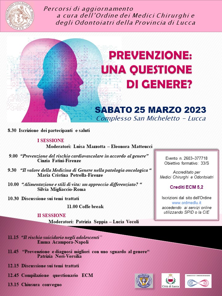 LA PREVENZIONE NELLA MEDICINA DI GENERE buona