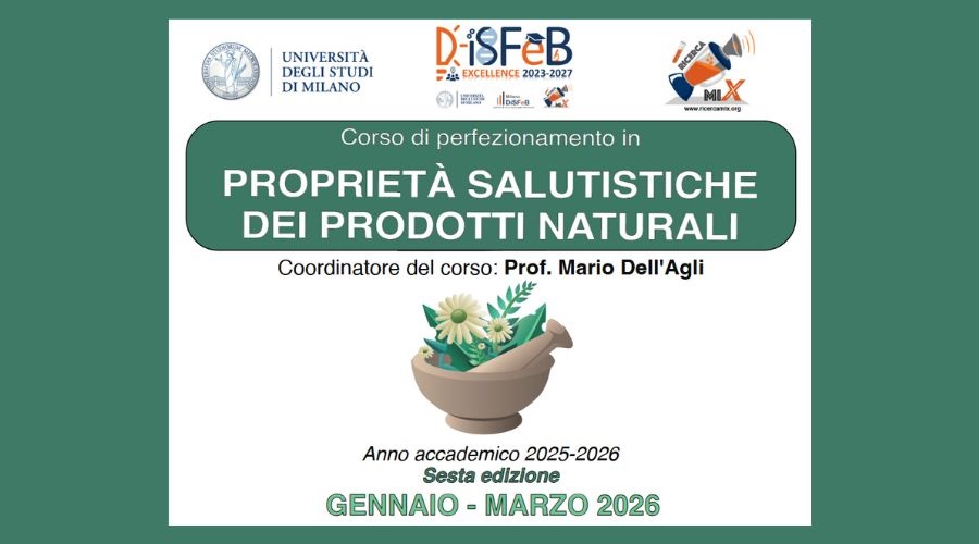 Clicca per accedere all'articolo  Corso di perfezionamento in "Proprietà salutistiche dei prodotti naturali"