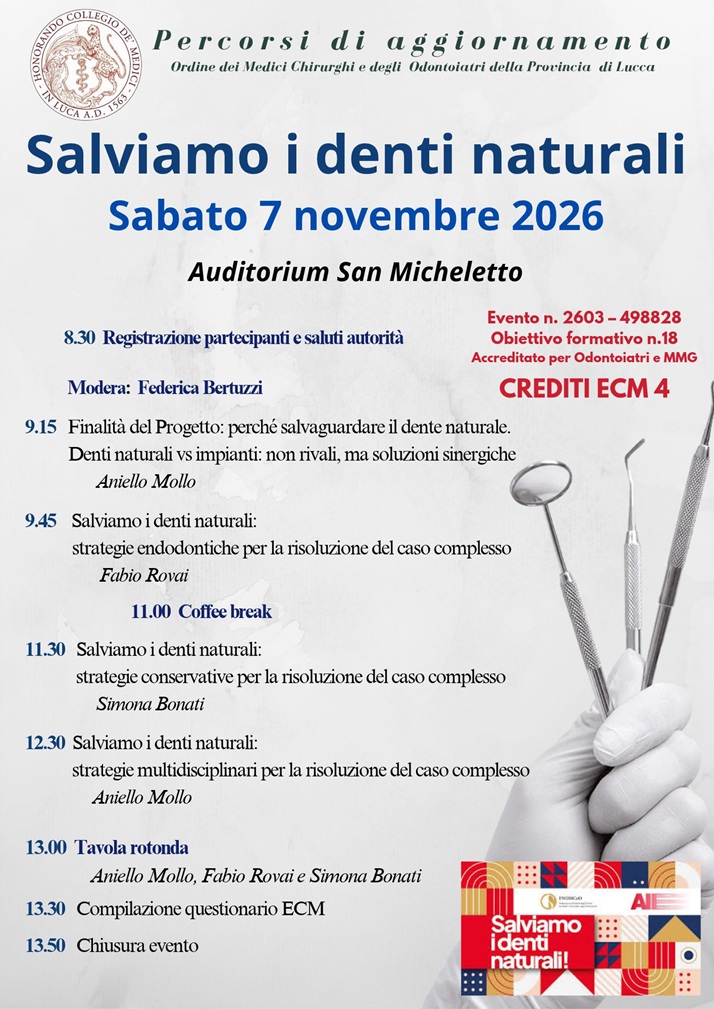 SALVIAMO I DENTI NATURALI 7 Novembre 2026